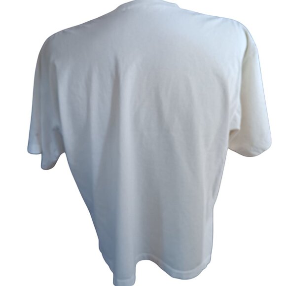 Vintage Men's Large T-shirt Trashed 90's Body Glove V-Neck Embroidered Logo - Picture 5 of 6